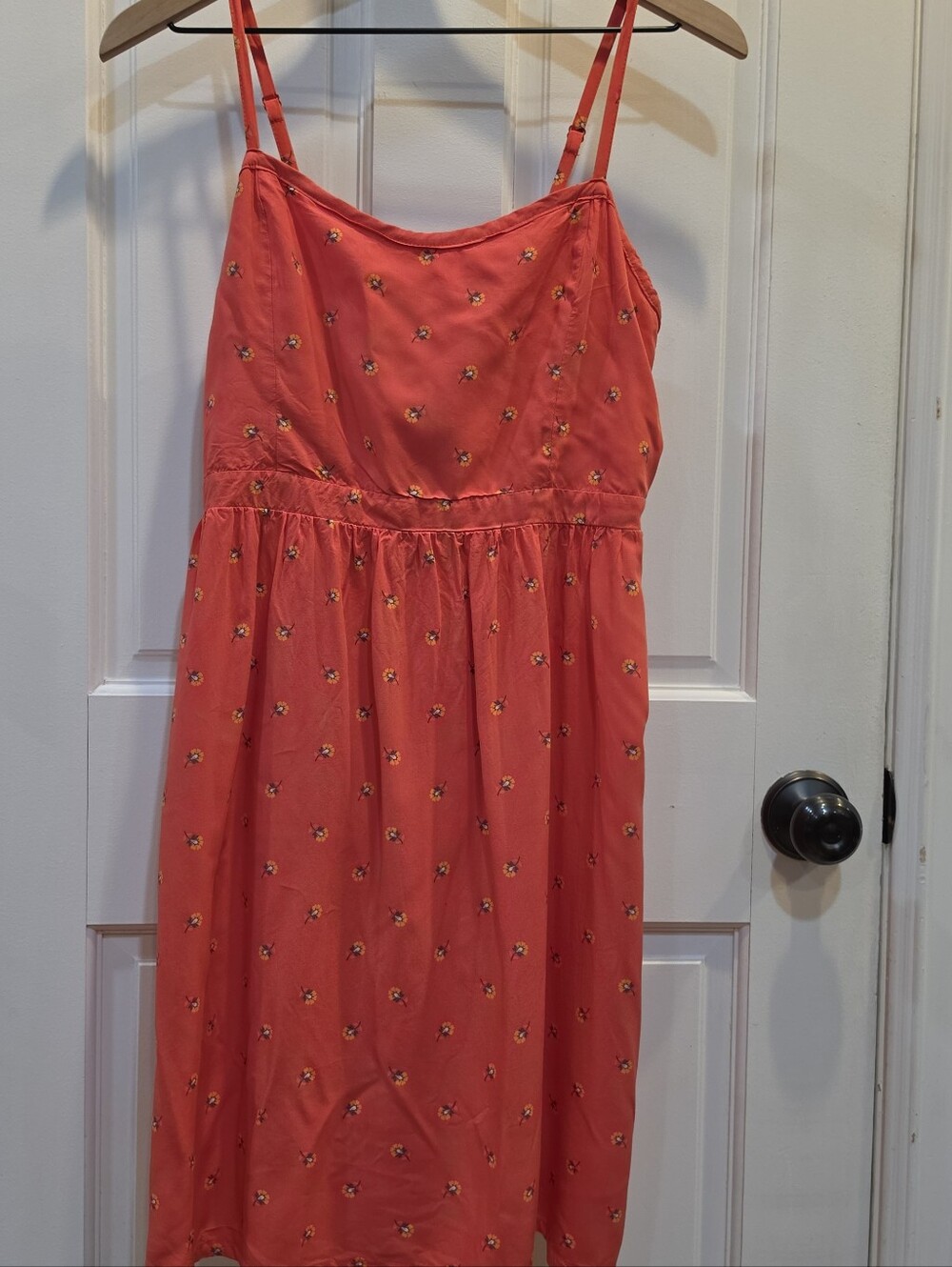 Old Navy Coral Floral Midi Sundress